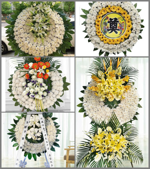 四川成都崇州市三江镇永同村花圈速递