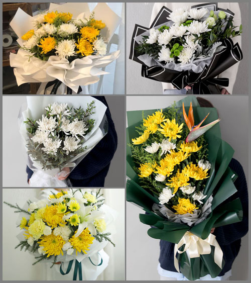 四川成都崇州市三江镇永同村白事花束代送